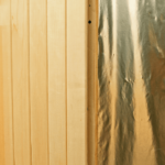 Aluminum foil in sauna construction