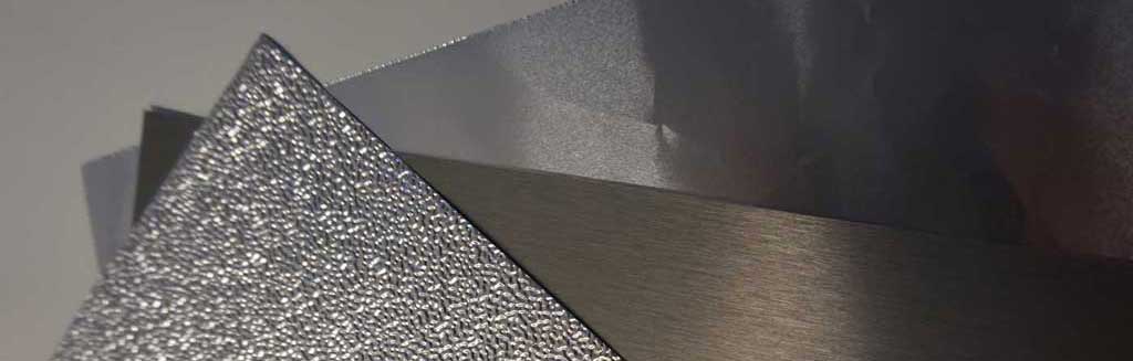 Aluminium foil in different alloys