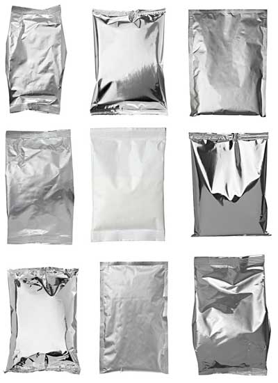 Aluminium pouches and PET-met pouches 
