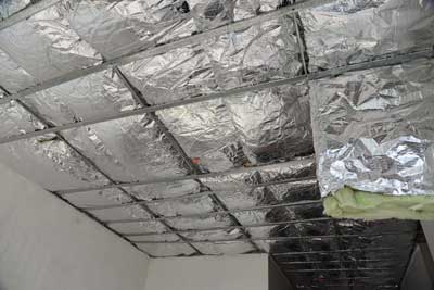 Ceiling insulation with Aluminium 